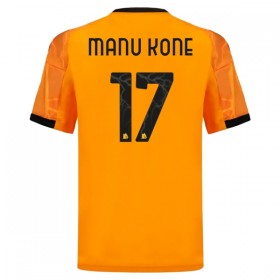 Levné AS Řím Manu Kone 17 Venkovní Fotbalové dresy 2025-26 Krátký Rukáv